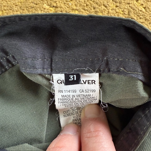 Quiksilver 31 Sur Green Blue Floral Tropical Boardshorts Bathing Suit Mens - Picture 6 of 6